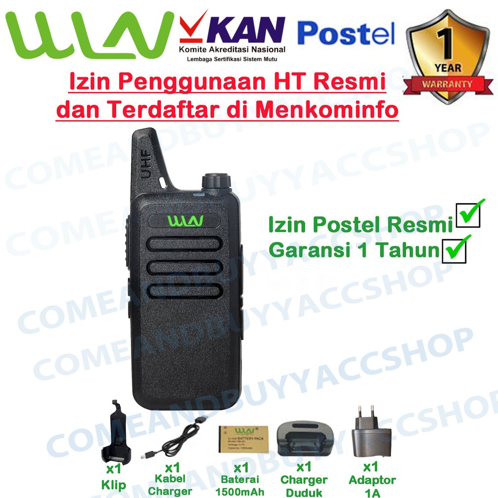 HT Satuan Walkie Talkie WLN Two-Way Radio - Hitam ( KD-C1 )