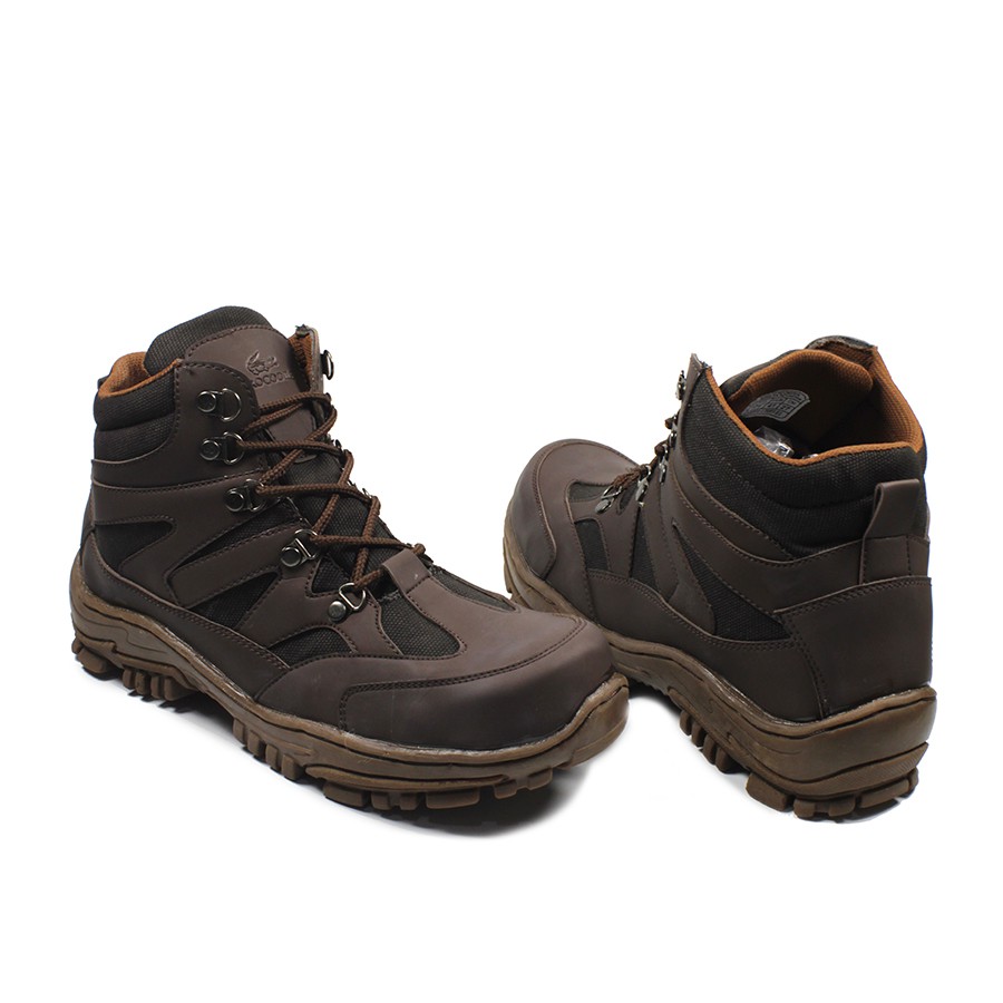 Sepatu Pria Safety Boots Crocodile Navigator Ujung Besi Steel Toe Tracking Outdoor Hiking