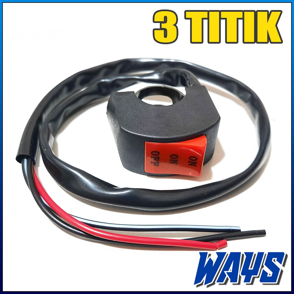 [L212] 3 Titik Saklar Tombol On Off Lampu Braket Stang Motor ADV CB 150 Vixion Scoopy Fino Tiger