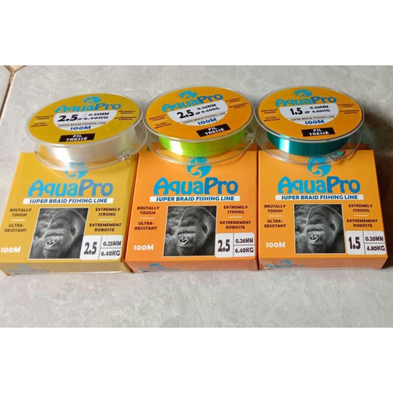 Senar pancing Aquapro GORILLA super Braid fishing line impor