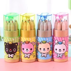 

DFANCCIE PENSIL WARNA MINI - PERAUT 12 WARNA ALAT TULIS LUCU