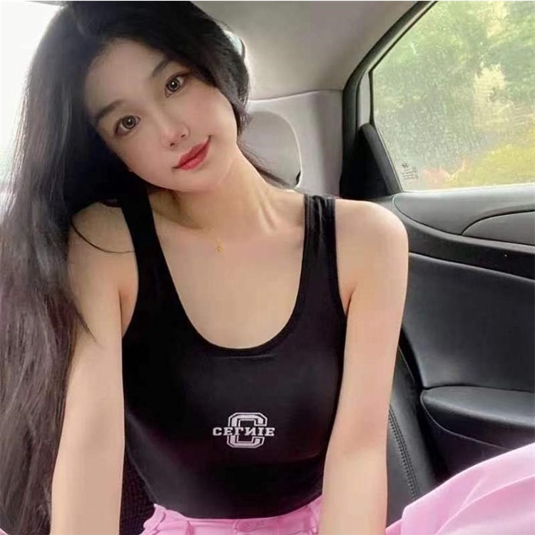 ✅𝐅𝐎𝐈𝐒𝐒® Tank Top Bra Sport Cetak Huruf Sexy For Women Jogging Import 1211