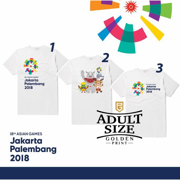 Asian games 2018 Jakarta Palembang / kaos Asian Games 2018 size dewasa