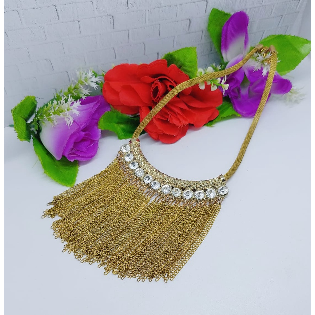 Aksesoris kalung fashion kalung elegan kalung hijab aksesoris cantik kalung daun elegan cantik Q-S