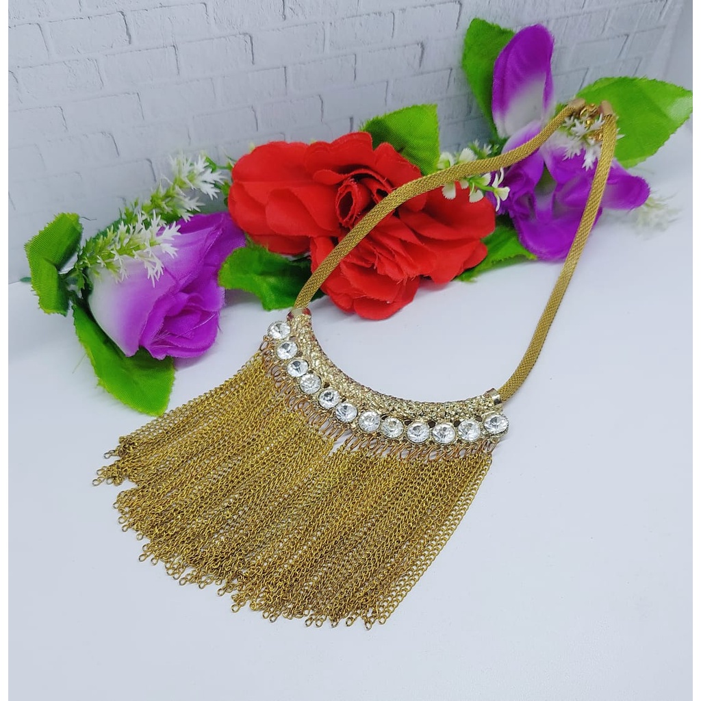 Aksesoris kalung fashion kalung elegan kalung hijab aksesoris cantik kalung daun elegan cantik Q-S