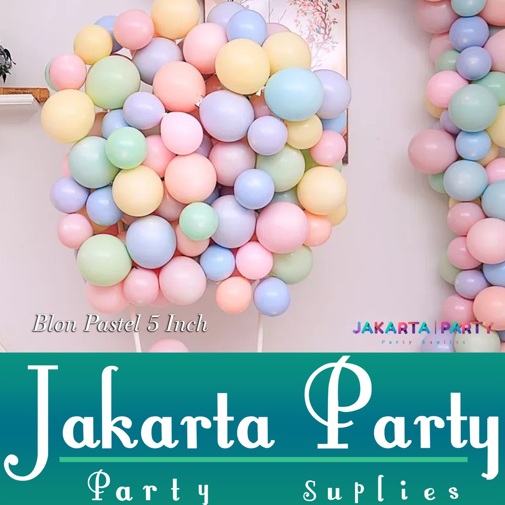 Balon Latex Pastel 5inch 1 Pack Isi 100 Pcs / Balon Macaron Per Pack