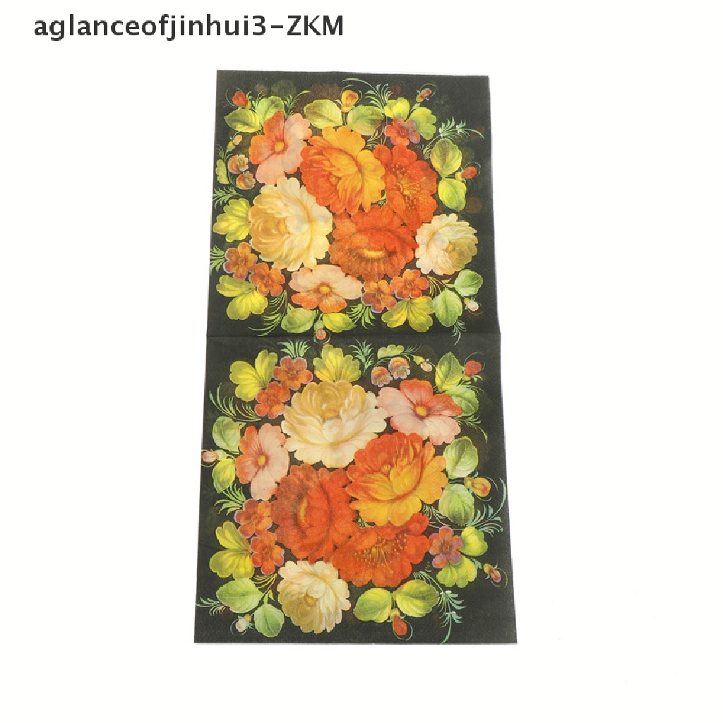 [AGID] floral flower paper napkins event &amp; party tissue cocktail napkins decor serviettes 20pcs [zkm]