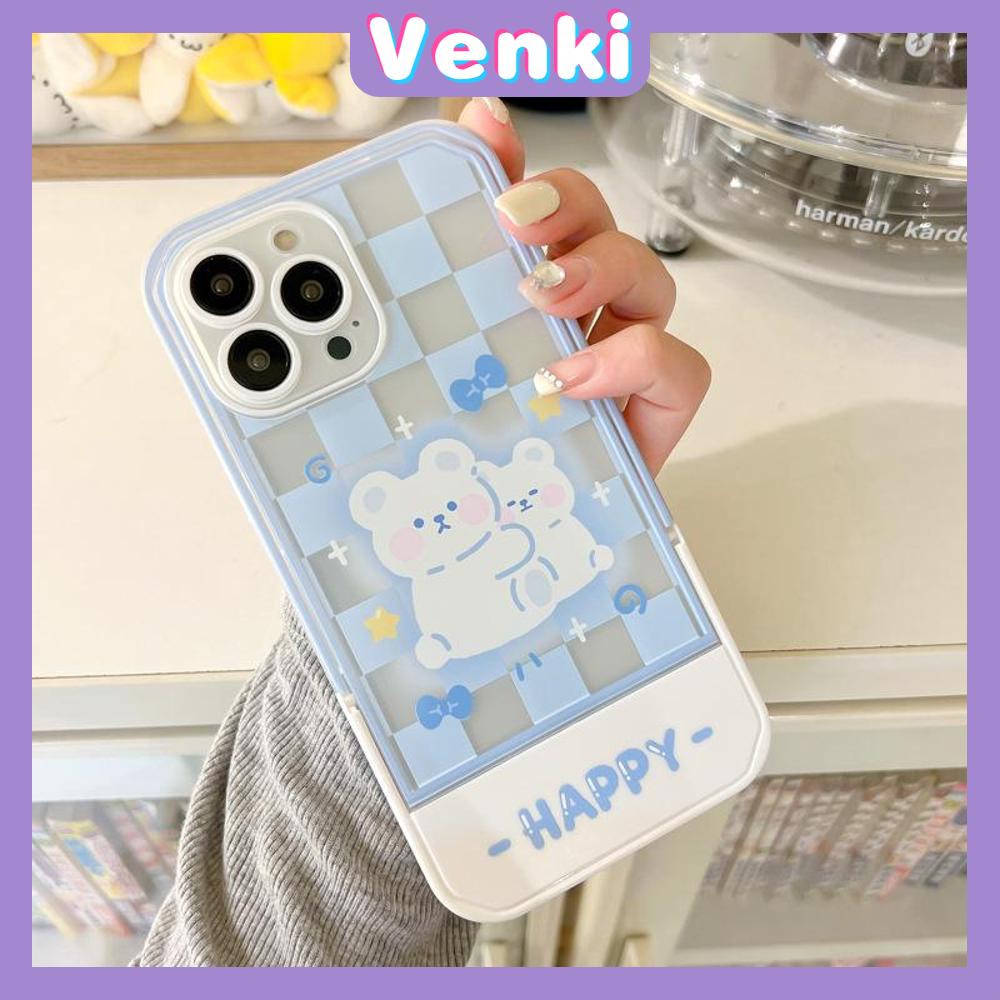 iPhone Case Acrylic Invisible Folding Stand Silicone Soft Case Shockproof Camera Cover Rabbit Cute Cartoon Compatible For iPhone 11 Pro Max 13 Pro Max 12 Pro Max 7Plus xr XS Max