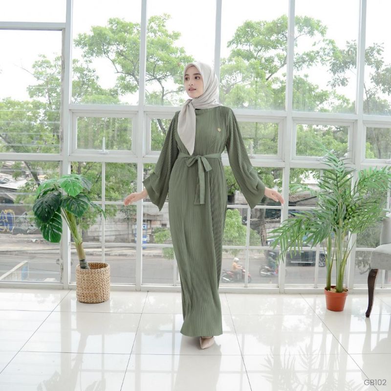 Hi Fashion Gamis GB 102 Bahan Caramel