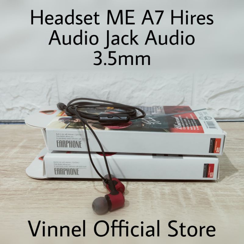 Headset ME-A7 Bass Earphones With Mic