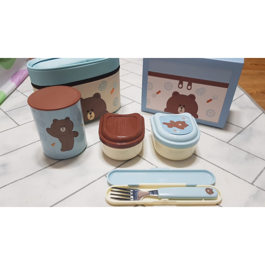 BROWN - Line Friends Thermal Lunch Box