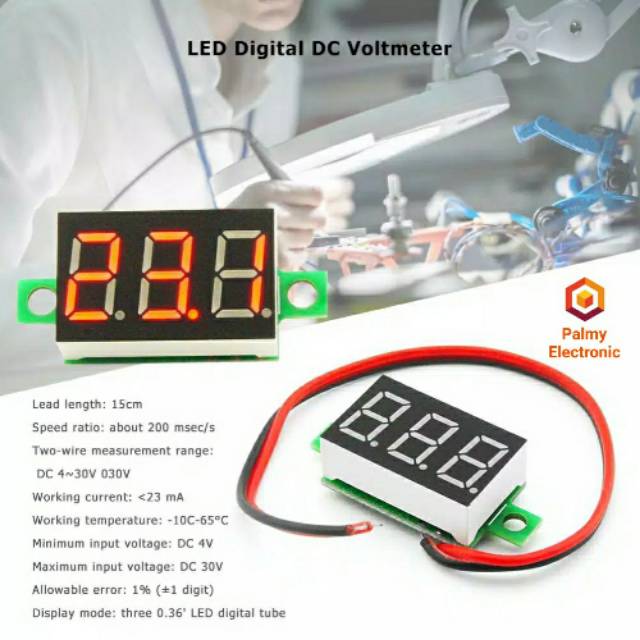 Mini Digital DC Voltmeter 4 - 30 Volt