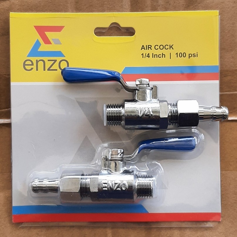 ENZO BESAR Keran 1/4 Inch Kran Angin Kompresor CHROME Stop Compressor