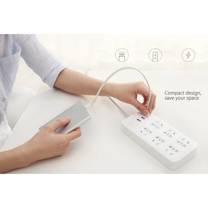 Original XIAOMI Mi Smart Power Strip 6 Socket 3 USB Port