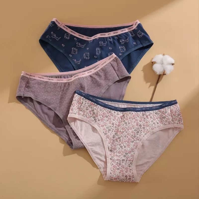 FINETOO FT21 Celana Dalam Katun Anak Remaja Wanita Sport Brief Women Cotton Panty Soft