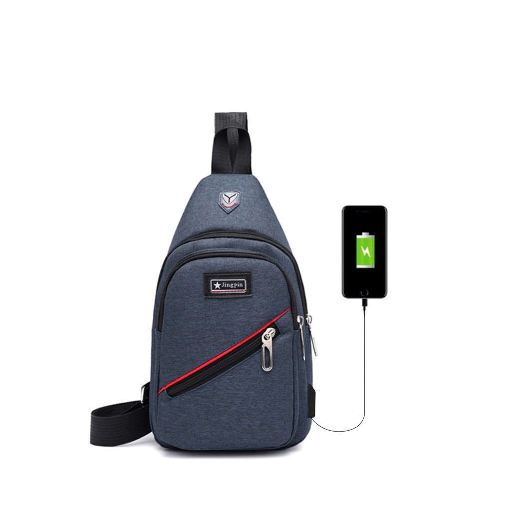 Tas Selempang USB Kanvas Water Resist 7135 Impor Korean