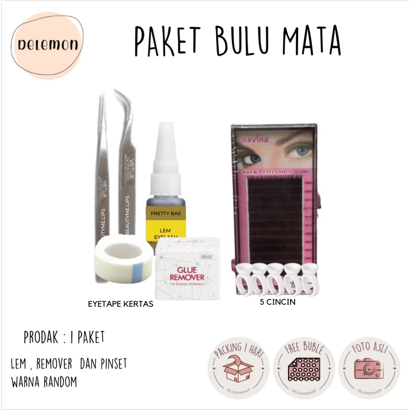 PAKET TANAM BULU MATA EYELASH EXTENSION DAN BONGKAR REMOVE BULU MATA / PAKET EYELASH EXTENSION