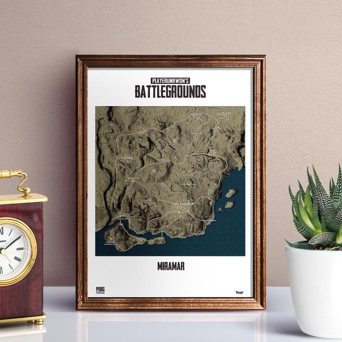 

✨BISA COD✨ Poster Peta PUBG PAKET LENGKAP (4 MAP) Limited - UKURAN A3