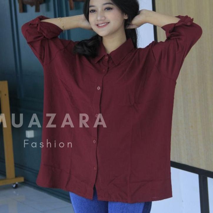 Muraaaahh.. Kemeja Wanita Jumbo LD 130 XXXL / Kemeja Polos Oversize