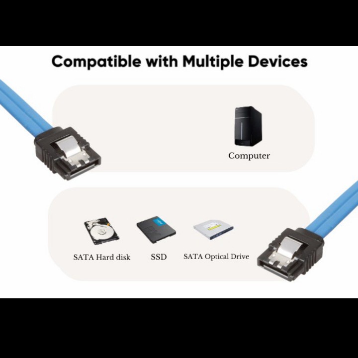 Kabel sata / kabel sata jepit pin lock besi / kabel data sata jepit besi