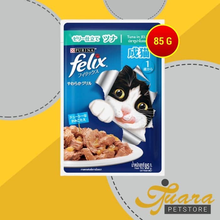 Felix Cat Food Makanan Basah Kucing Wet pouch Kitten Adult 85 Gram