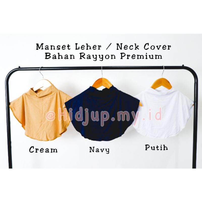 Manset leher / penutup leher/ neck cover bahan kaos rayyon-5