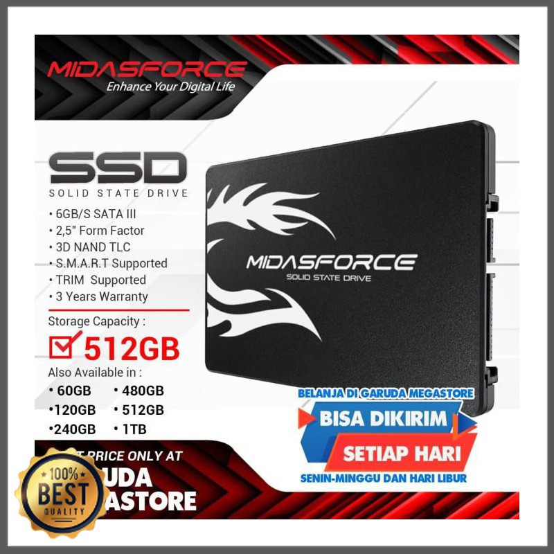 ssd midas 512gb sasta3