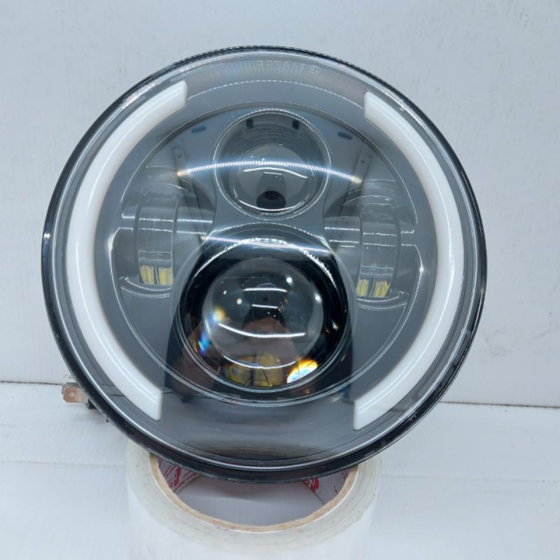 Lampu Daymaker 7inch DRL 2 Tone - Headlamp Lampu Daymaker 7 Inch LED DOT SAE Import motor custom