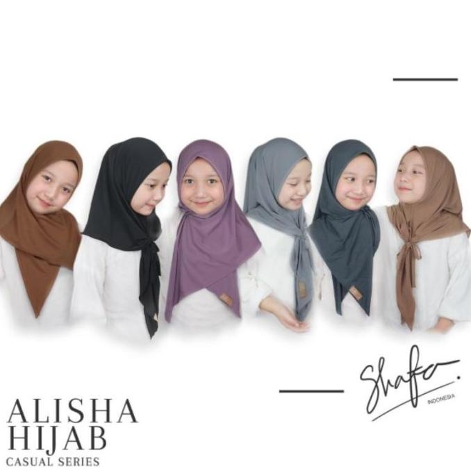 Pakaian Muslim Anak / Alisha Hijab Casual Series (Scarf Instan Anak) Promo Heboh| Serba Murah| Trendi| Premium| Import| Terlaris| Cuci Gudang| Stok Terbatas| Produk Terbaru| Terlaris| Sangat Laku| Baru| Hot||