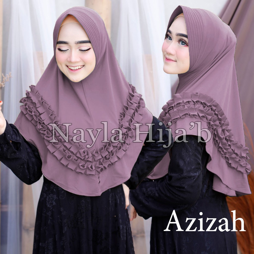 PROMO Jilbab Instan terbaru Hijab Bergo Azizah Kerudung Jersey Premium termurah Nayla Hijab