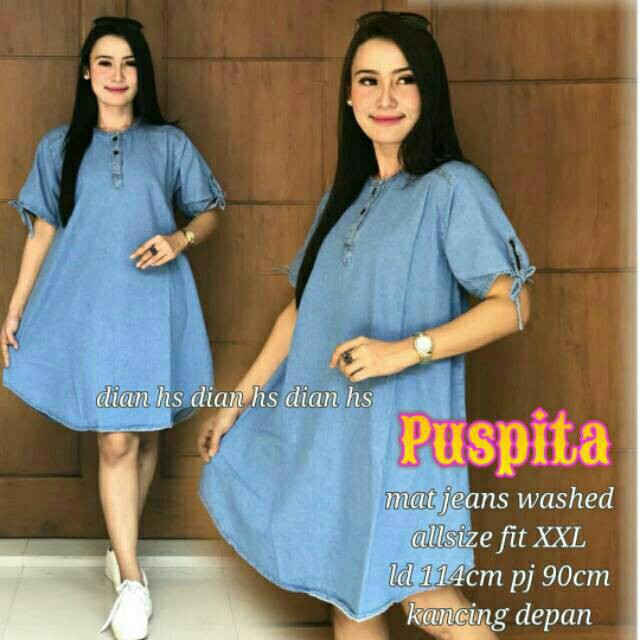 Simply // Puspita // ratna dress jeans jumbo