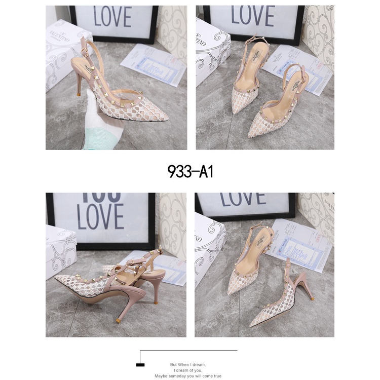 V Studded High Heels 933-A1