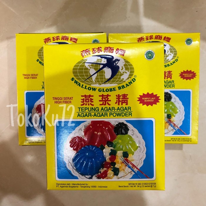 

agar-agar-puding-bahan- agar swallow putih perbox isi 12 pcs -bahan-puding-agar-agar.