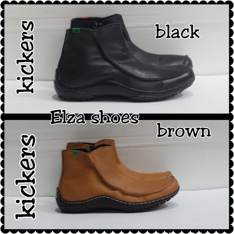 sepatu pria Kickers bahan kulit pul original
