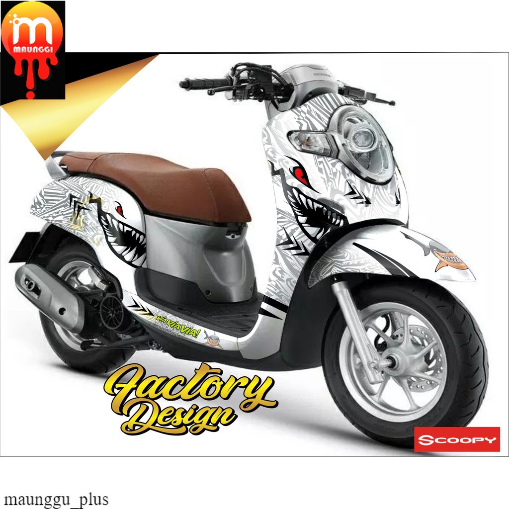 Stiker scoopy fi full body Striping motor scoopy full motif decal scoopy 2019 full body