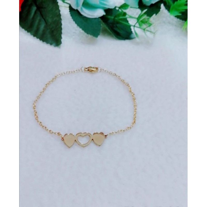 Gelang wanita TITANIUM GOLD BERMACAM MOTIF PILIHAN