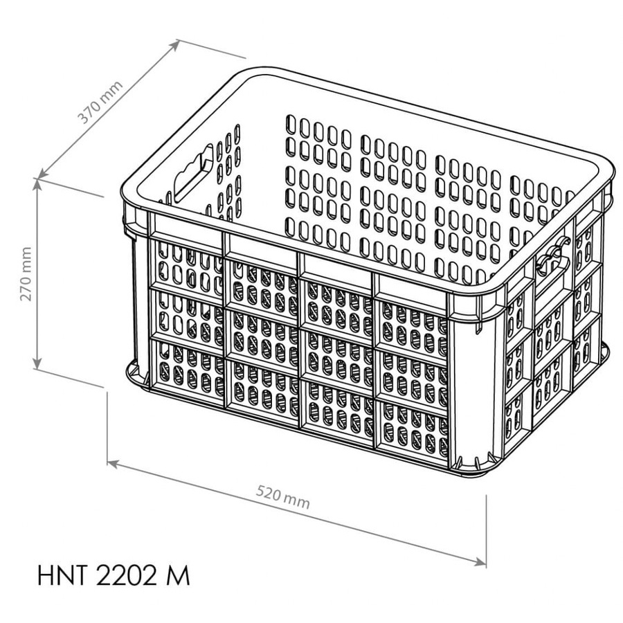 Container rapat medium 2202m Hanata (P52 x L37 x T27 cm) plastik tebal