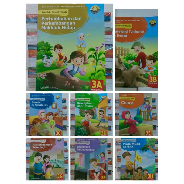 Buku Paket Tematik SD kelas 3 ABCDEFGH Yudhistira