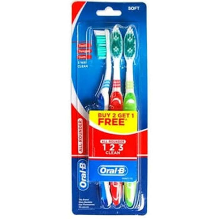 Sikat Gigi Oral B All Rounder 123 Soft Medium 3pcs