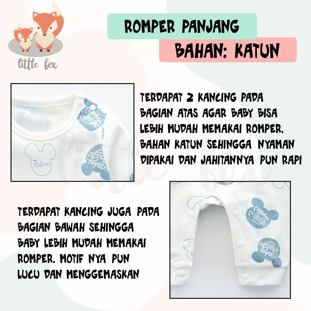 [IMPORT] JUMPER PANJANG ANAK BAYI/ BAJU ROMPER BAYI COWOK CEWEK / BAJU KODOK / ROMPER PANJANG BABY-1