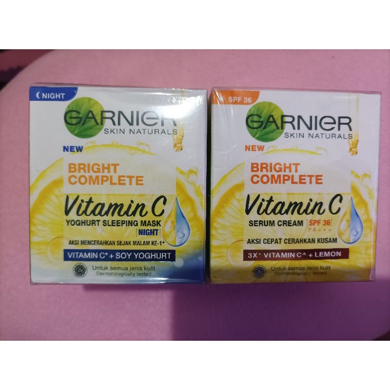 Jual garnier bright complete cream siang / malam Shopee Indonesia