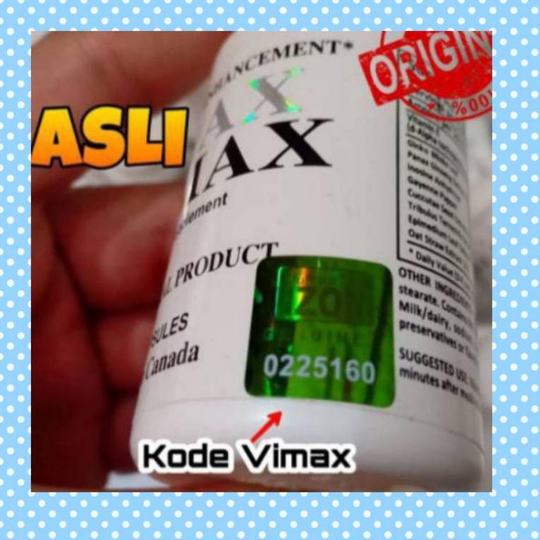 Produk's istimewah VIMAX ASLI ORIGINAL CANADA PEMBESAR ALAT VITAL PRIA PERMANEN VMAX KODE IZON OIL K