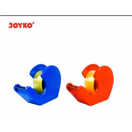 jOYKO TAPE CUTTER / TAPE DISPENSER PORTABLE MINI - KECIL FREE ISOLASI BIRU / MERAH REFILL / ISI ISOLASI RED BLUE -