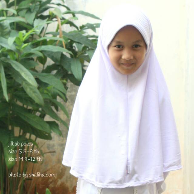 Jilbab Polos S / Jilbab stik polos S / Jilbab Vania polos anak SD / jilbab putih anak SD
