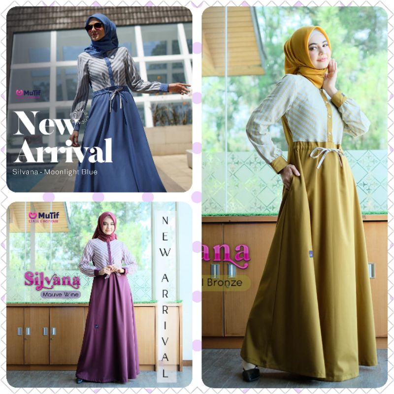 GAMIS MUTIF SILVANA MEDAL BRONZE MOONLIGHT BLUE MAUVE WINE