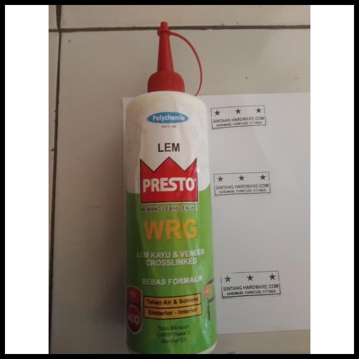 Lem Presto Wrg 600 Gram Botol Plastik Lem Press Kayu Hpl Tahan Air