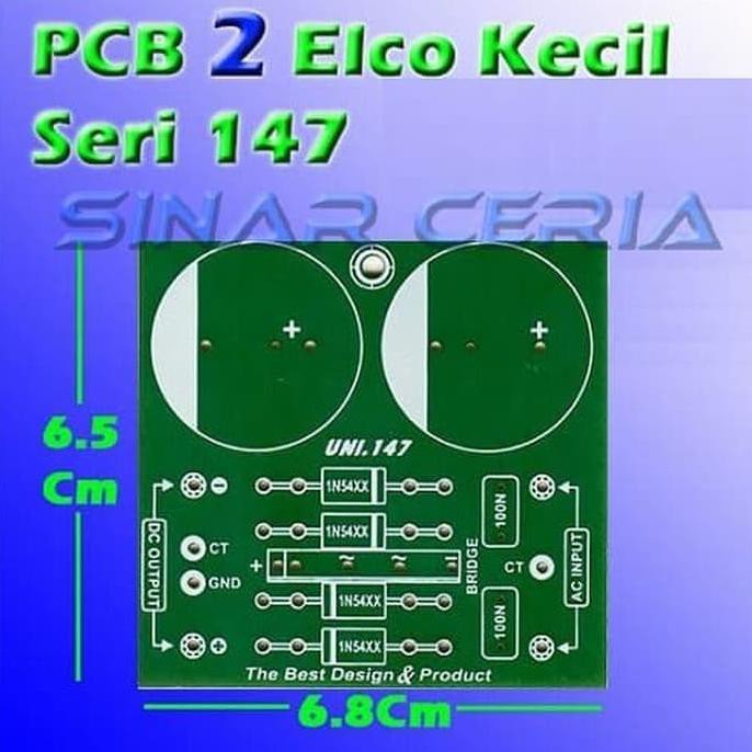 PCB 2 Elco Kecil Seri 147 Power Supply Penyimpan Tegangan 2 Elco sincer02