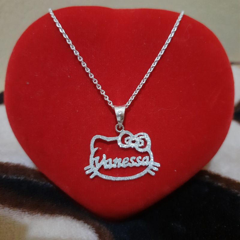 (COD) KALUNG NAMA LIONTIN LEPASAN PERAK ASLI