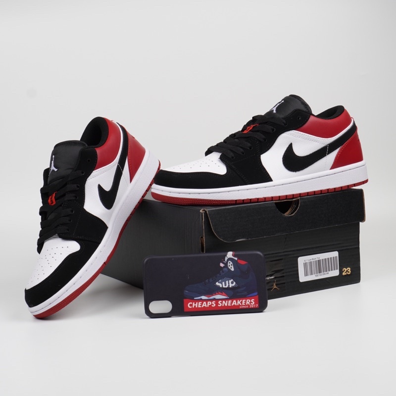 Sepatu Nike Air Jordan 1 Low Black Toe