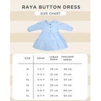 Ardenleon GIRLS RAYA BUTTON DRESS / Arden Leon Dress Anak Perempuan